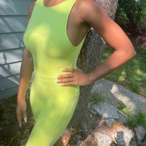 Lime Green Highlighter Jumpsuit